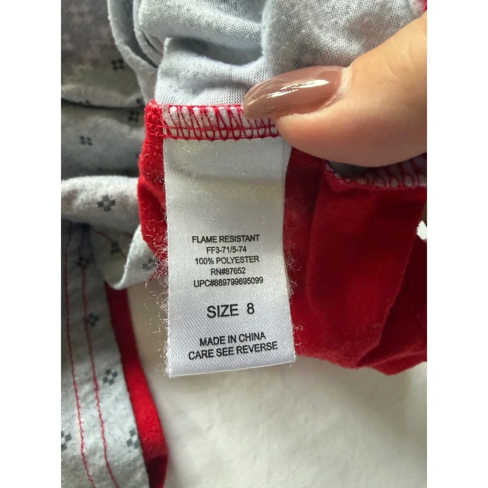 Dr Seuss The Grinch In Training Girls Nightgown Red Grey Christmas Size 8